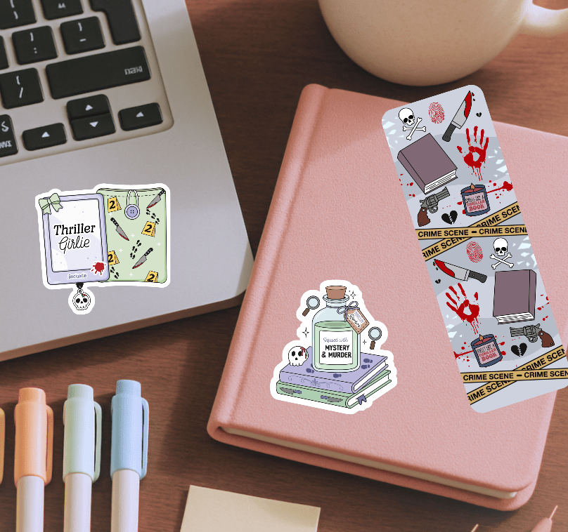 Awfullynerdy.co - Venta al por mayor Marcapáginas - Pack de Pegatinas y Marcapáginas Thriller Girlie0