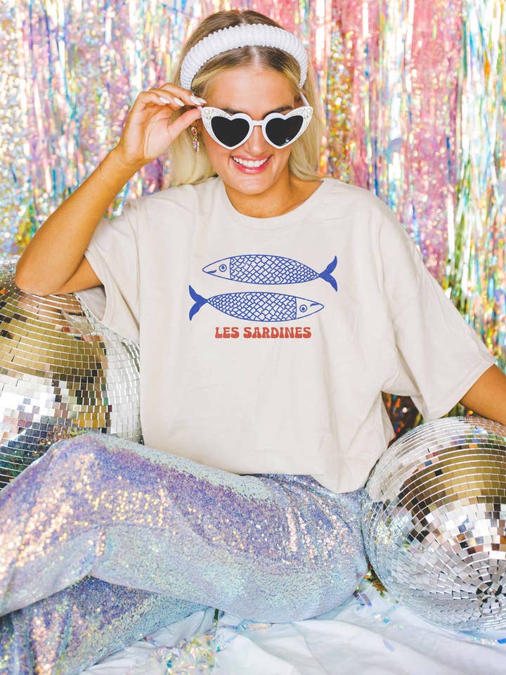 GOOD DAY STREET - Wholesale T-shirt met print - Dames - GOOD DAY STREET LES SARDINES oversized T-shirt1