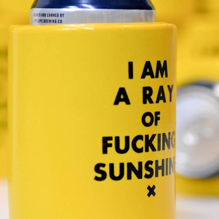 Meriwether - Wholesale Drink Huggers & Koozies - I am a ray of fucking sunshine... Vintage Beer Koozie. Case2