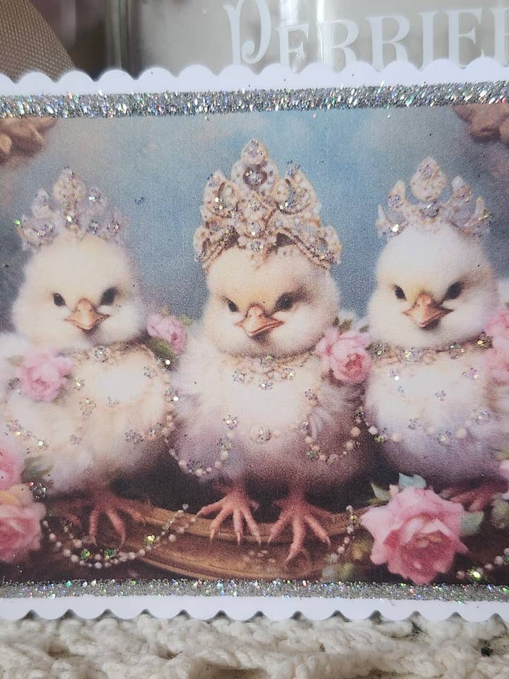 Gift Tag Three Royal Chicks Tiaras n Jewels for wholesale by Little Heart Designs
