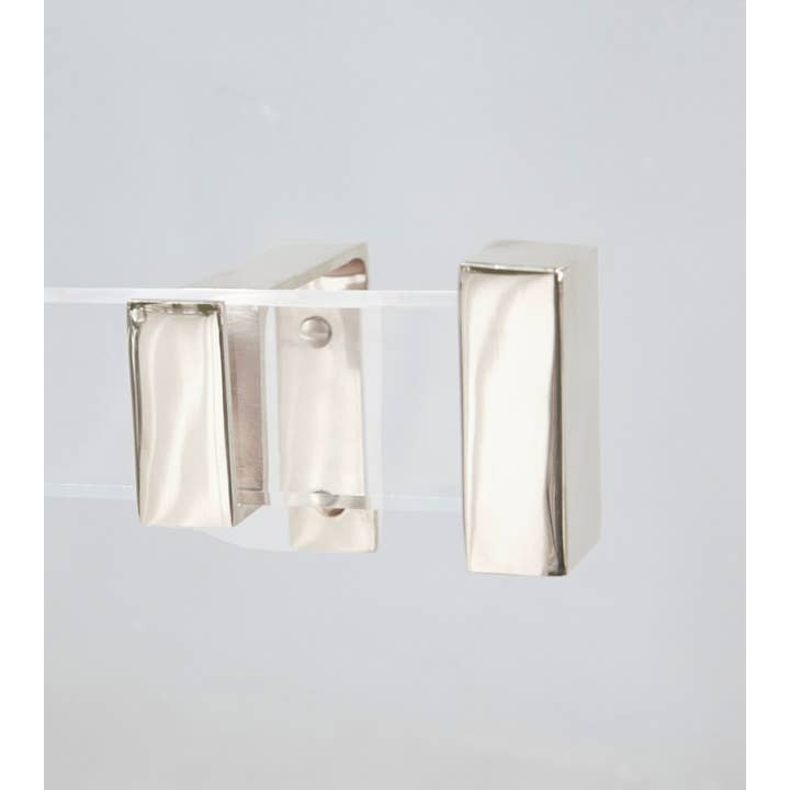 LuxHoldups - Wholesale Curtain Rod - Lucite End Cap for Rectangular Rod Curtain Finials