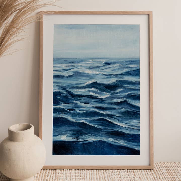 'Water Study' Kunstdruck „Coastal Blue Water“ mit Wanddekor für den Großhandel von Coleman Senecal Art