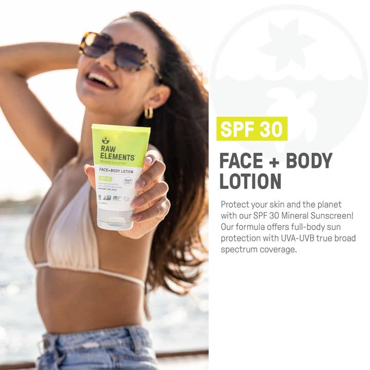 Raw Elements - Wholesale Sunscreen - RAW ELEMENTS NATURAL SUNSCREEN SPS 30 TRAVEL SIZE 1 oz