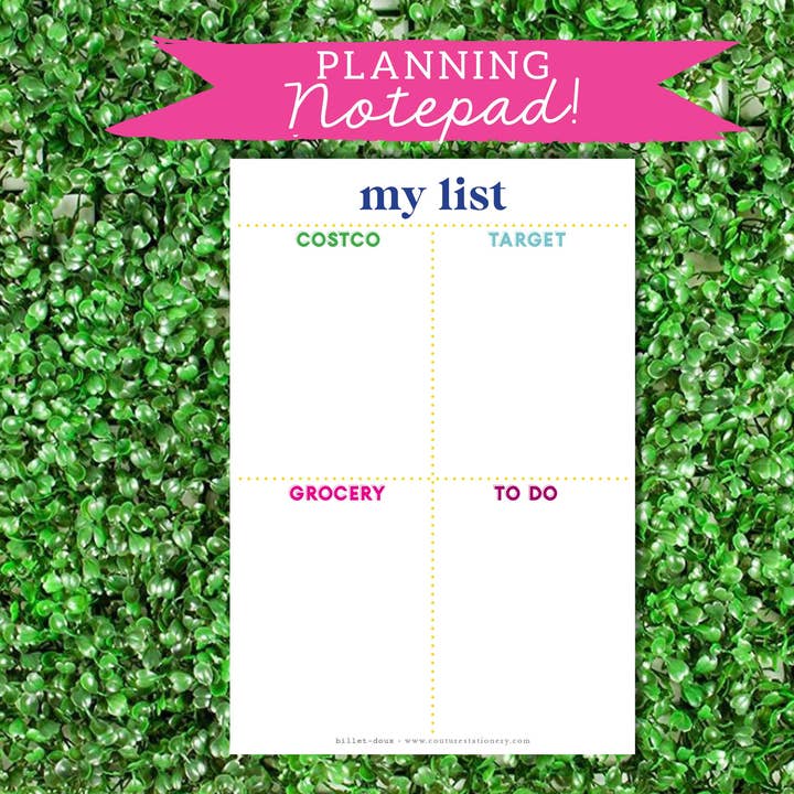 Colorful Shopping List Notepad For Moms And Teachers #2 for wholesale by billet-doux