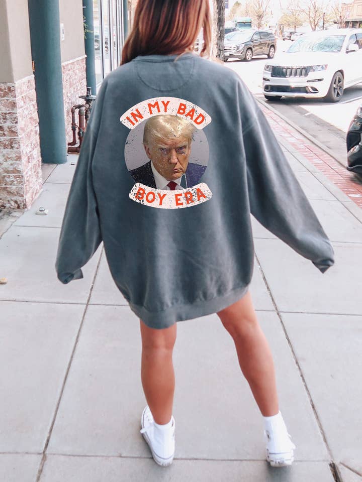 Trump 2024 Bad Boy Era Garment-Dyed MAGA Sweatshirt for wholesale by Monday Muse