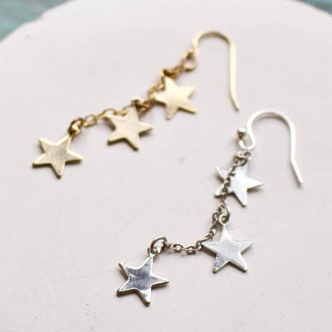 Nova Star Dangle Earrings|Gold|Silver for wholesale by a.v. max