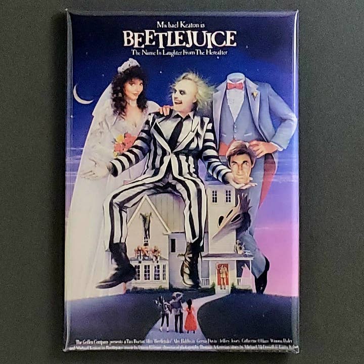 Ba Ba Buttons – wholesale Magnet – BEETLEJUICE Movie Magnet, Button, Wholesale, Lot, DVD, Batman, Tim Burton