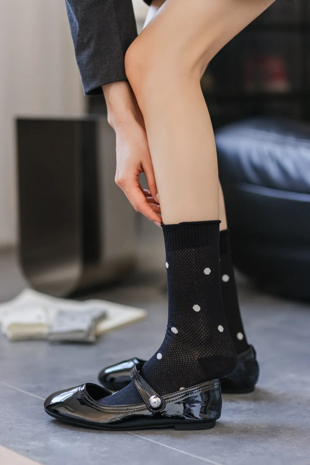 Marc JoJo - Wholesale Socks - Women's - 🧦⚪ Classic Polka Dot Socks5