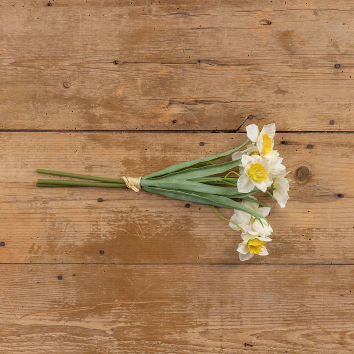 Ragon House - Wholesale Artificial flowers - 16.25" WHITE & YELLOW DAFFODIL BUNDLE2