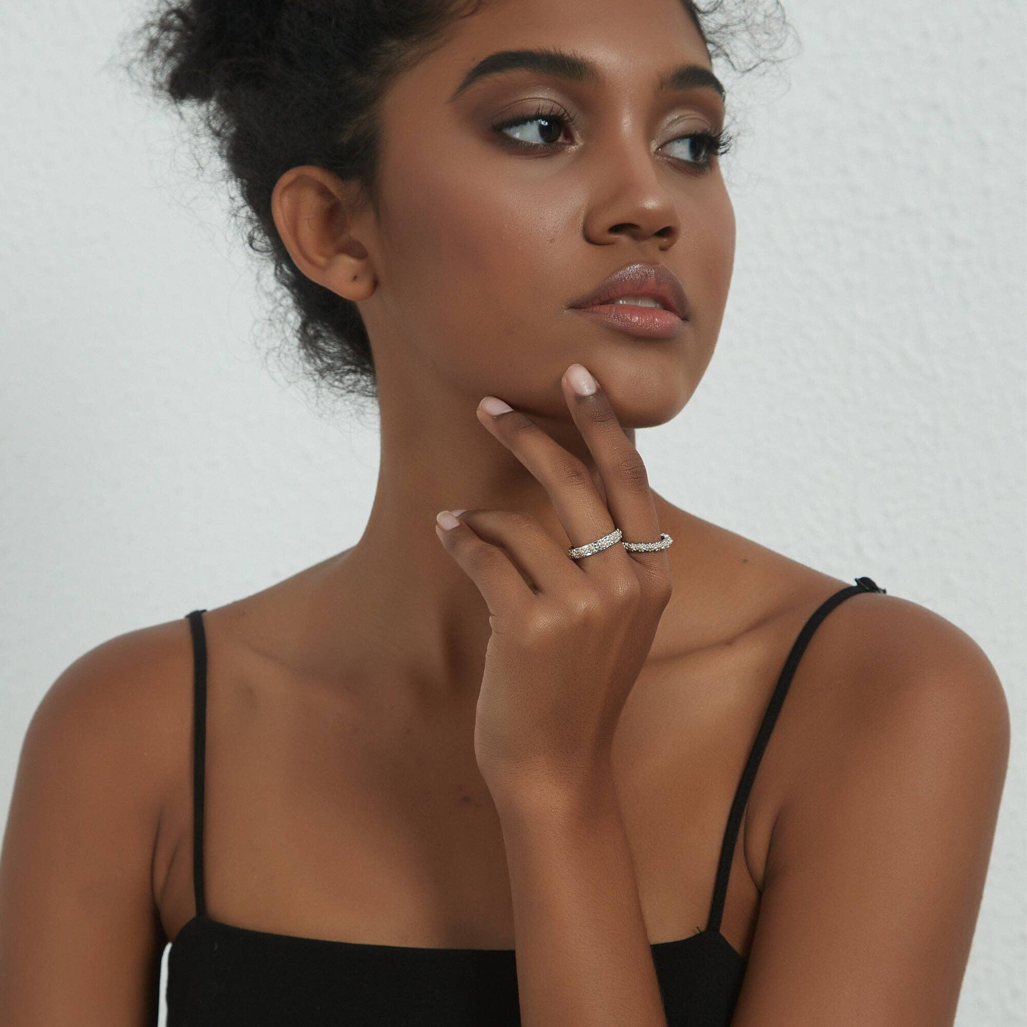 Perimade & Co. LLC – Großhandel Ehering/Ring – Gänseblümchen-Blumen-Matching-Stapelring in 925er Sterlingsilber5