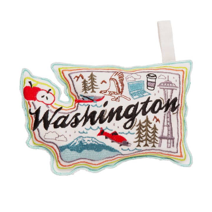Wish You Were Here Dog Toy | Washington for wholesale by Speckle and Spot by Ore’ Originals