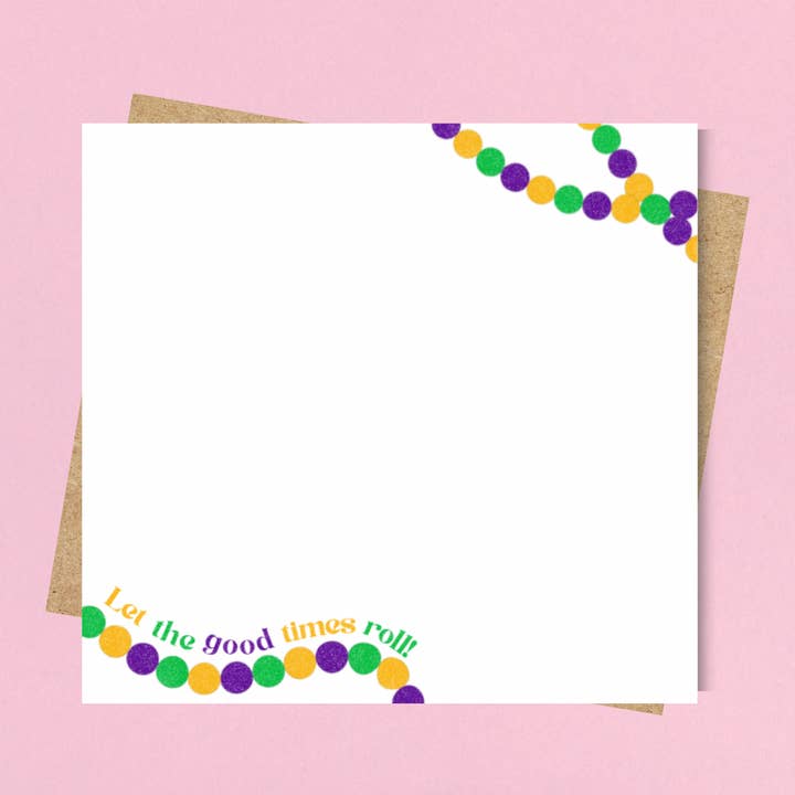 Bloco de notas de Mardi Gras por atacado de Golden Pineapple Inspirations