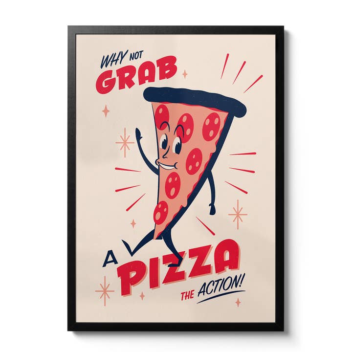 Snack Pack Pizza - Giclée Print for wholesale by Telegramme Paper Co.