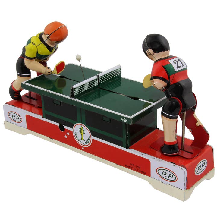 Tin toy table tennis table tennis player made of tin for wholesale by Tribal Trade GmbH
