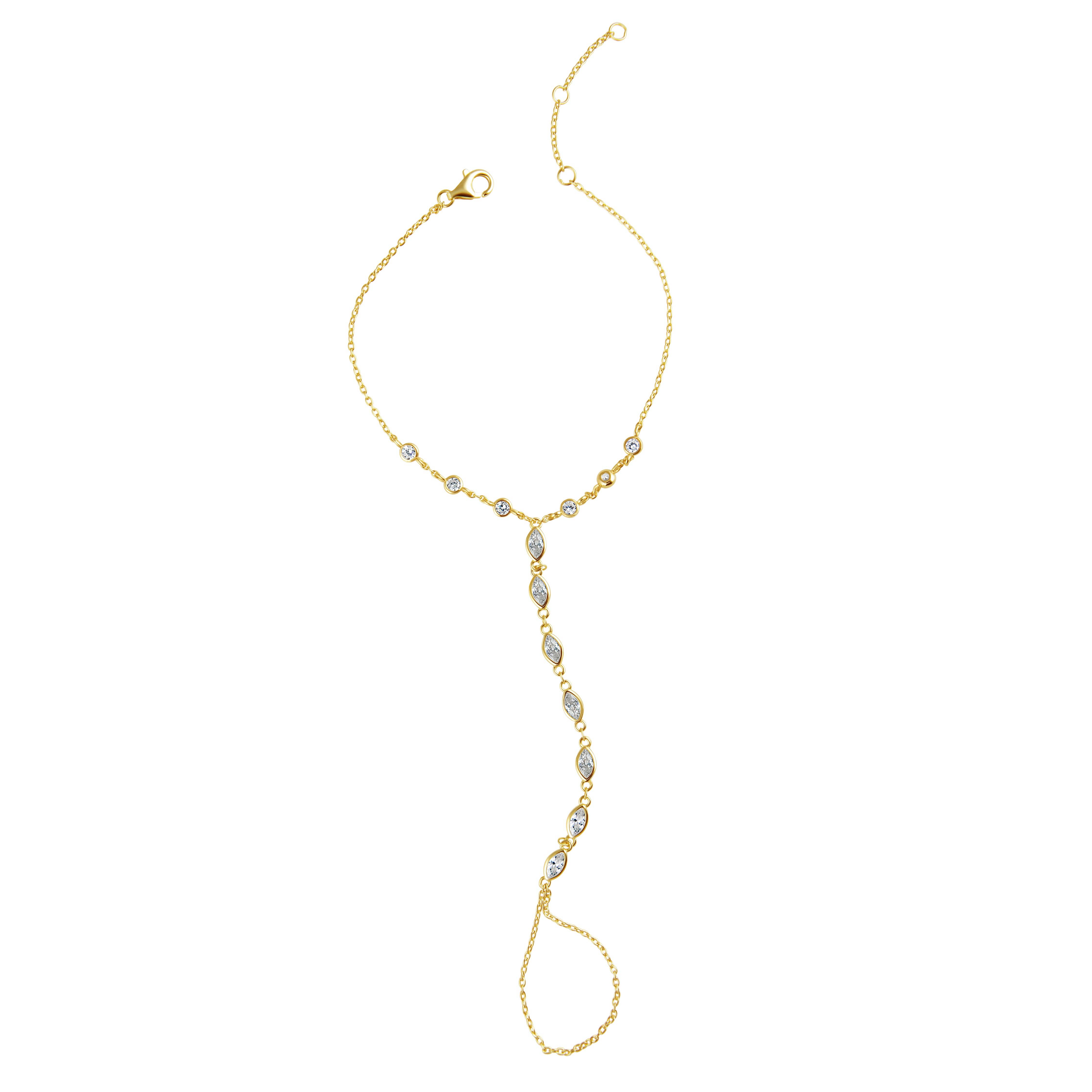 Sahira Jewelry Design - Venta al por mayor Pulseras de cadenas y eslabones - Pulsera de Cadena de Mano Anastasia2