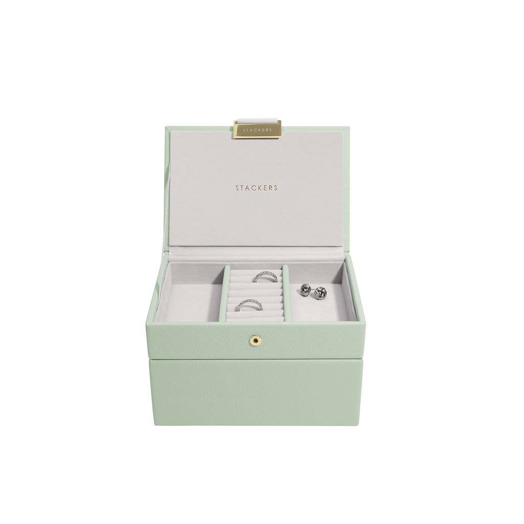 Stackers – wholesale Jewellery box/organiser – Sage Green Mini Jewellery Box 5