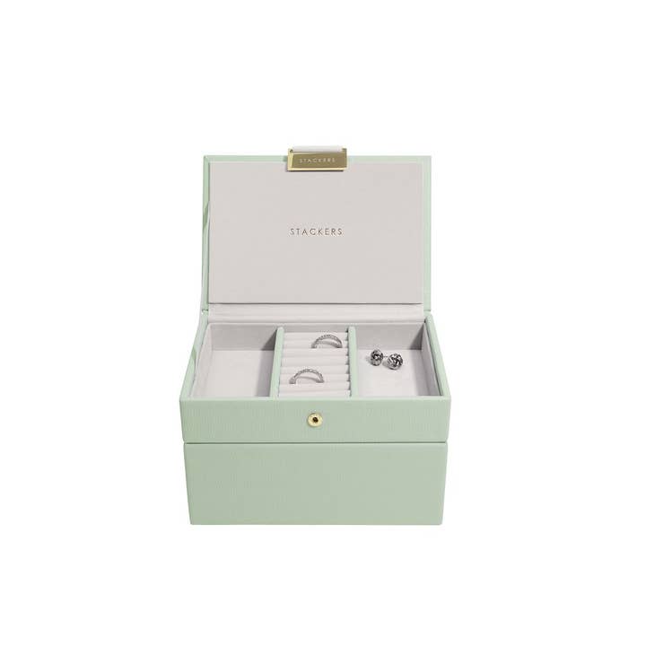 Stackers – wholesale Jewellery box/organiser – Sage Green Mini Jewellery Box 5