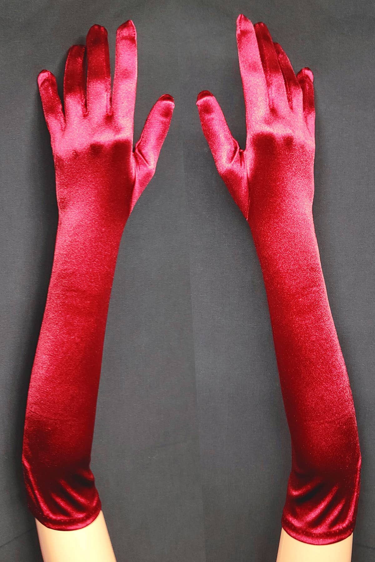 Chicas – wholesale Gloves – Women's – Pair of Elbow Length Satin Evening Gloves G72812BL29