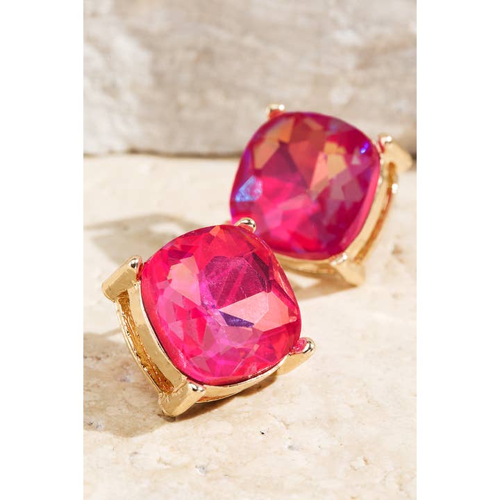 Urbanista - Vendita all'ingrosso Orecchini a bottone - Orecchini a bottone con vetro sfaccettato11