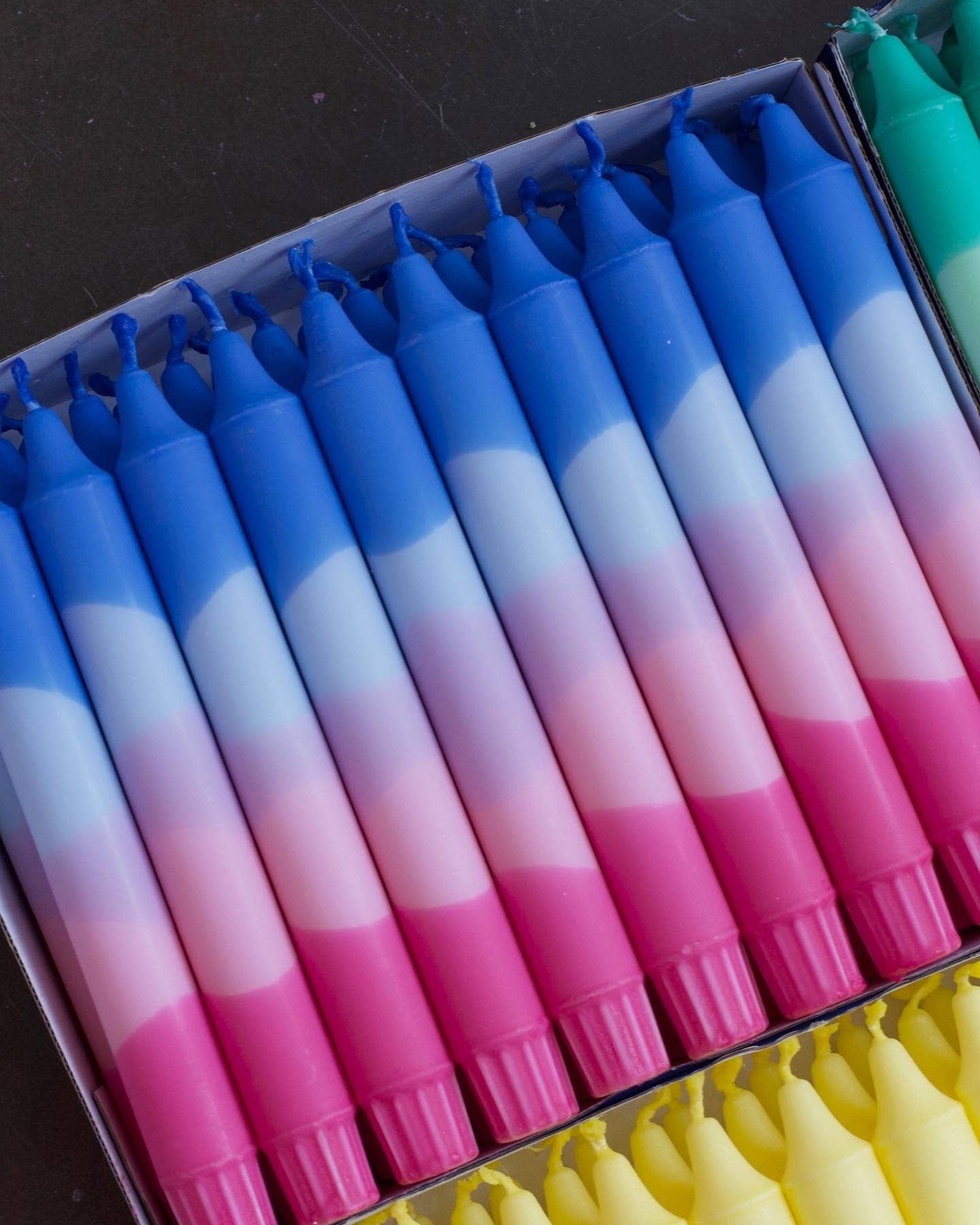 Nordtrice - Wholesale Tapered Candle/Candlestick - Taper candles- Summer vibes / Seaside Sunsets blue colours