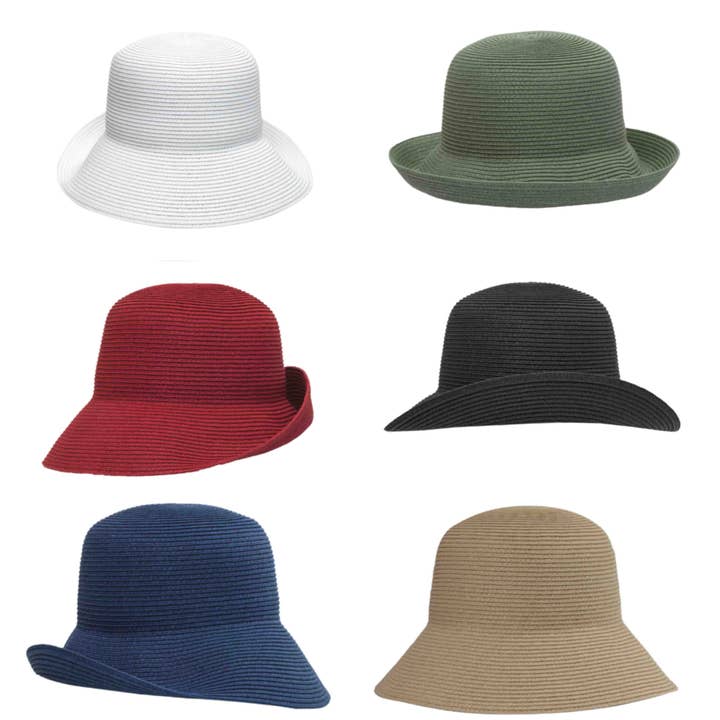 Six Way Straw Hat for wholesale by Toucan Hat Company/ Carole Amper