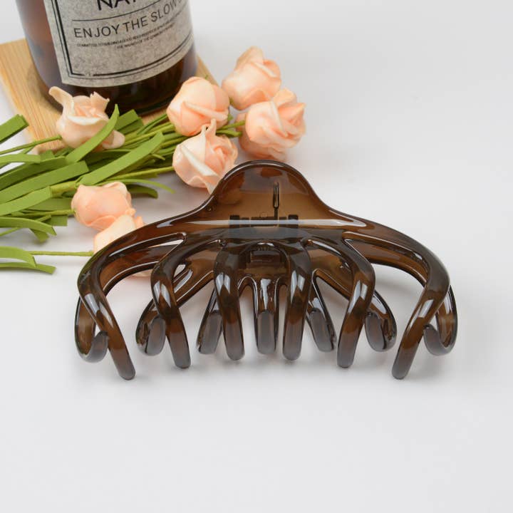 TheDivaSoap - Wholesale Hair Clip - Women's - Large Lazy Transparent French Hair Claw Clip