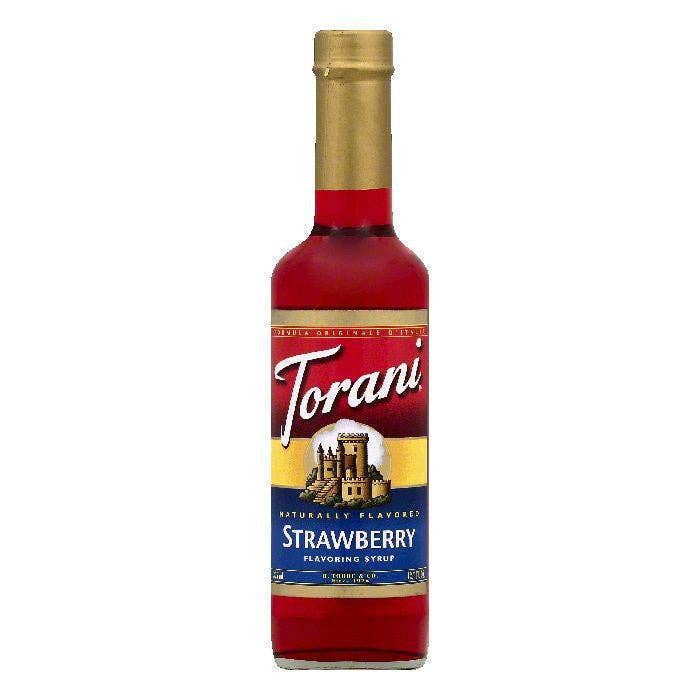 KeHE Distributors, LLC - Wholesale Flavored Syrup - Torani Strawberry Flavoring Syrup, 12.7 OZ (Pack of 4)