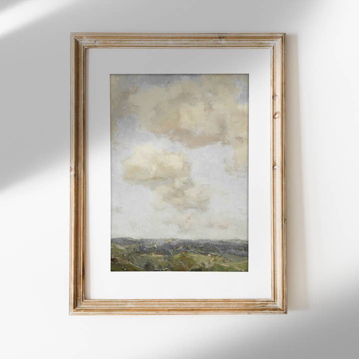 Hyggely - Wholesale Art Print - Vintage Landscape Painting | Antique Hills Art Print L204