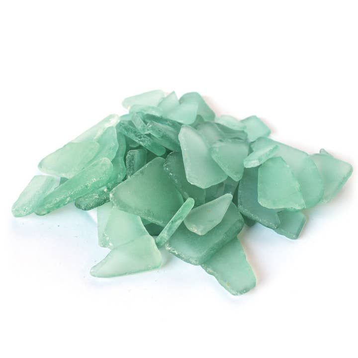Sea Foam Green Colored Sea Glass for Crafts & Decor for wholesale by California Seashell Company