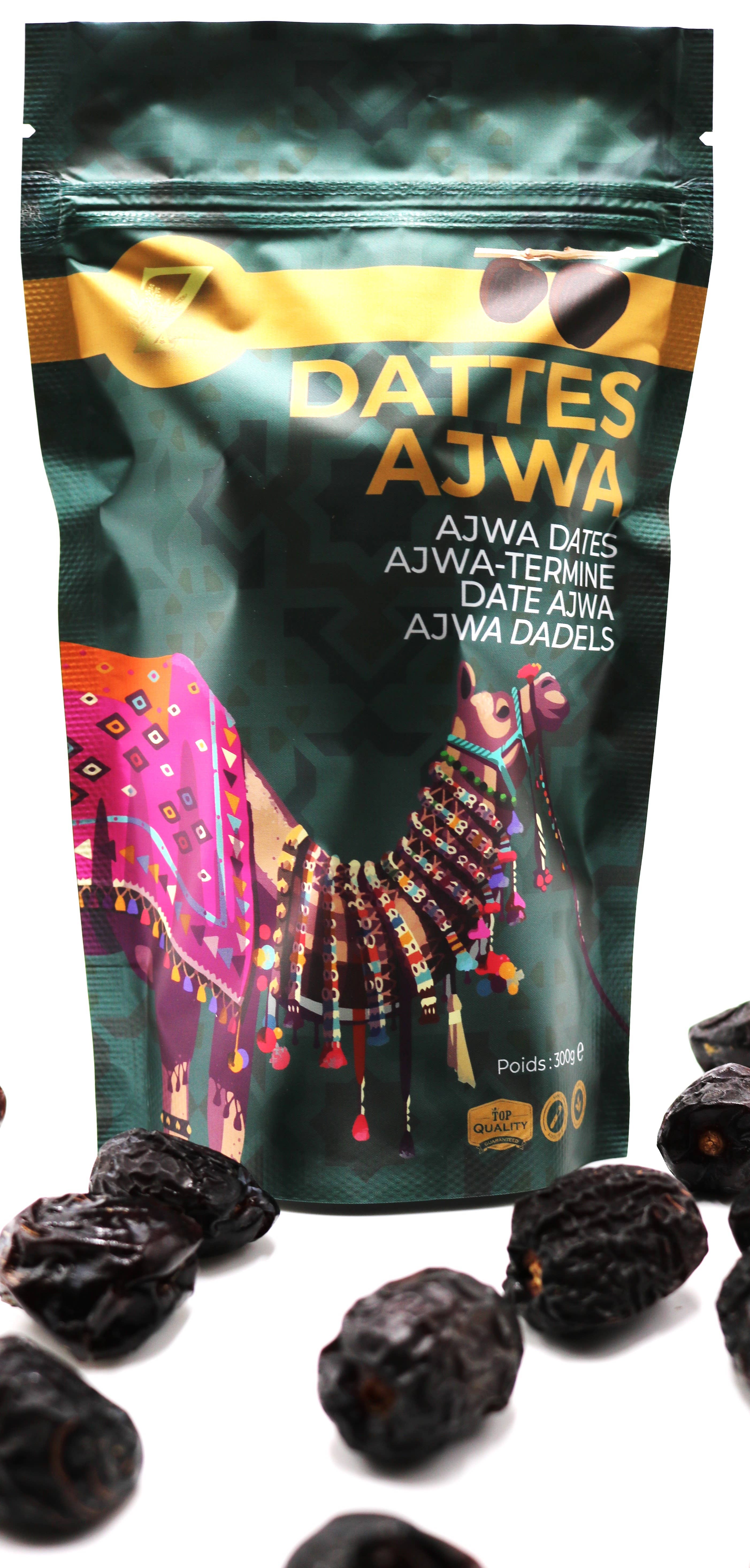 Zayti L.T.D.M – Engroshandel Tørret/dehydreret frugt – Ajwa Premium dadler uden sten 300G7