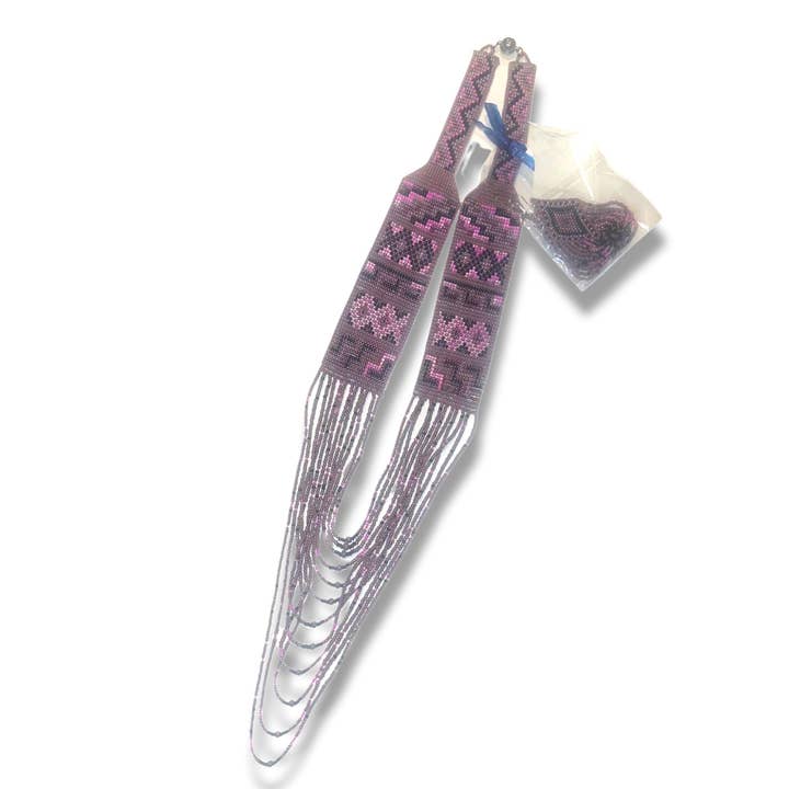 Purple Mesa Necklace Gorgeous Hand Beaded Unique Necklace for wholesale by Sanyork Fair Trade