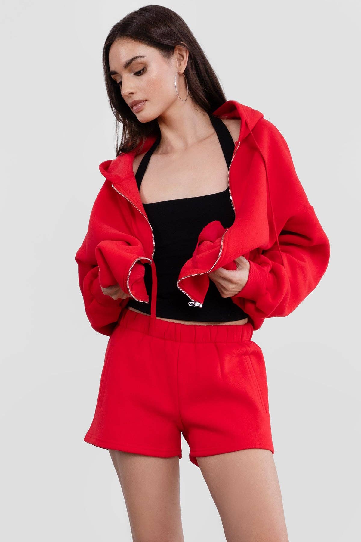 TICTOC - Wholesale Lounge Shorts - Women's - MOMO Plush Fleece Lounge High Waist Fleece Shorts17