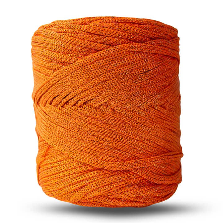Corda in Poli Lurex 5mm Colore Arancione per la vendita all'ingrosso da parte di Ganxxet, Inc.