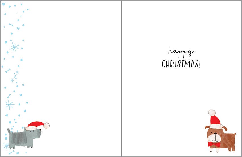 GINA B DESIGNS - Wholesale Christmas Card - Christmas Greeting Card - Santa Pups1