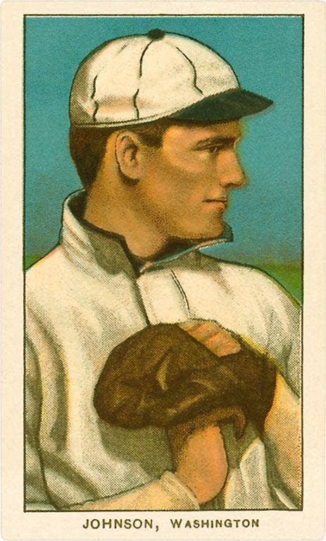 Found Image Press - Vente Cartes postales - Carte postale AS-166 Carte de baseball ancienne, Walter Johnson0