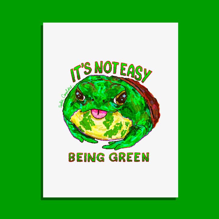 Ilustración de Rana de Lluvia Tonta en Varios Acabados para venta al por mayor de contemporarycaroline