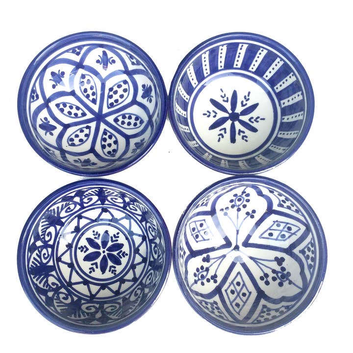 atelierBOEMIA - Wholesale Decorative Plate/Dish/Bowl - Safi Ceramic Tapas Bowls - Set of 4 Patterns6