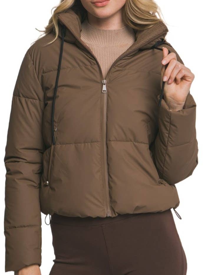 Long Sleeve Padded Puffer Jacket for wholesale by Vanilla Monkey