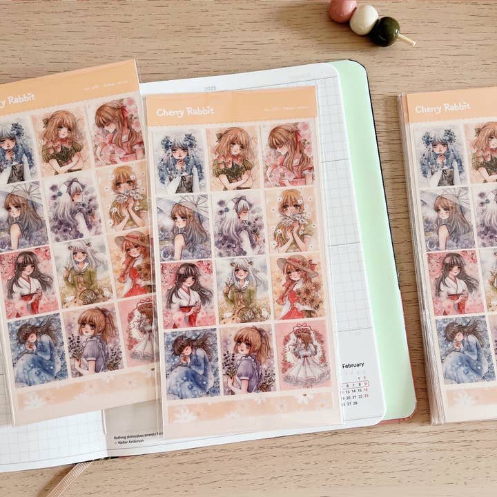 Flower Series Sticker Sheet no.096 for wholesale by Cherry Rabbit