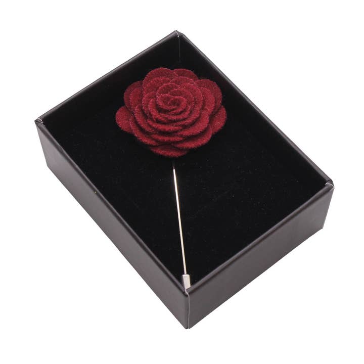 6 Colors Flower Lapel Pin, Jacket Brooch, Flower Collar Pin for wholesale by COOLMENCLUB