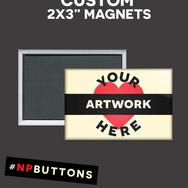 Aimants de 2 x 3 pouces pour la vente par NPButtons