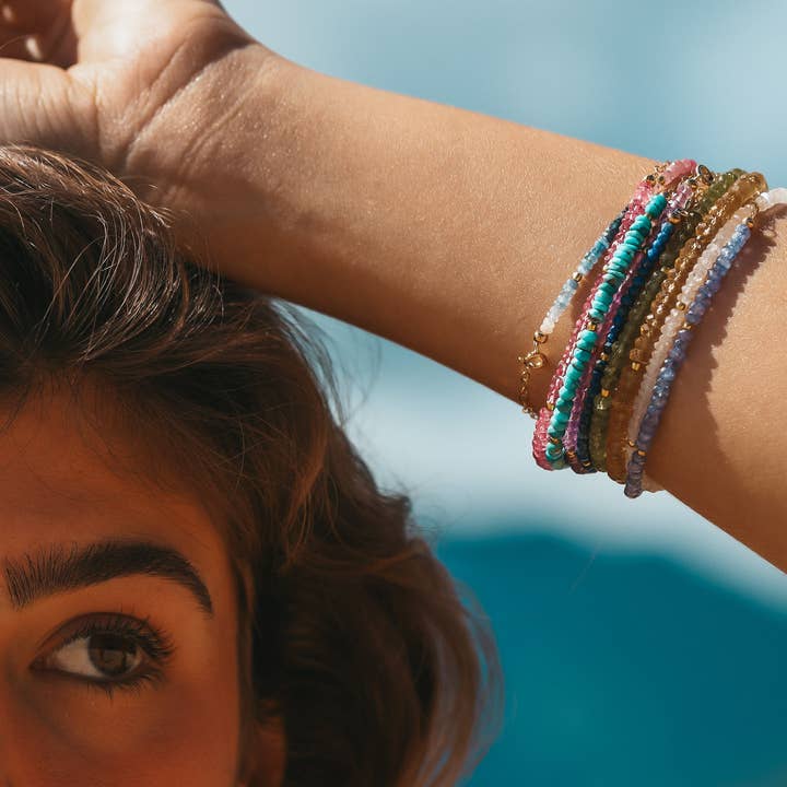 Julia Szendrei Jewelry – wholesale Pärlarmband – Rosa turmalin ädelsten armband
