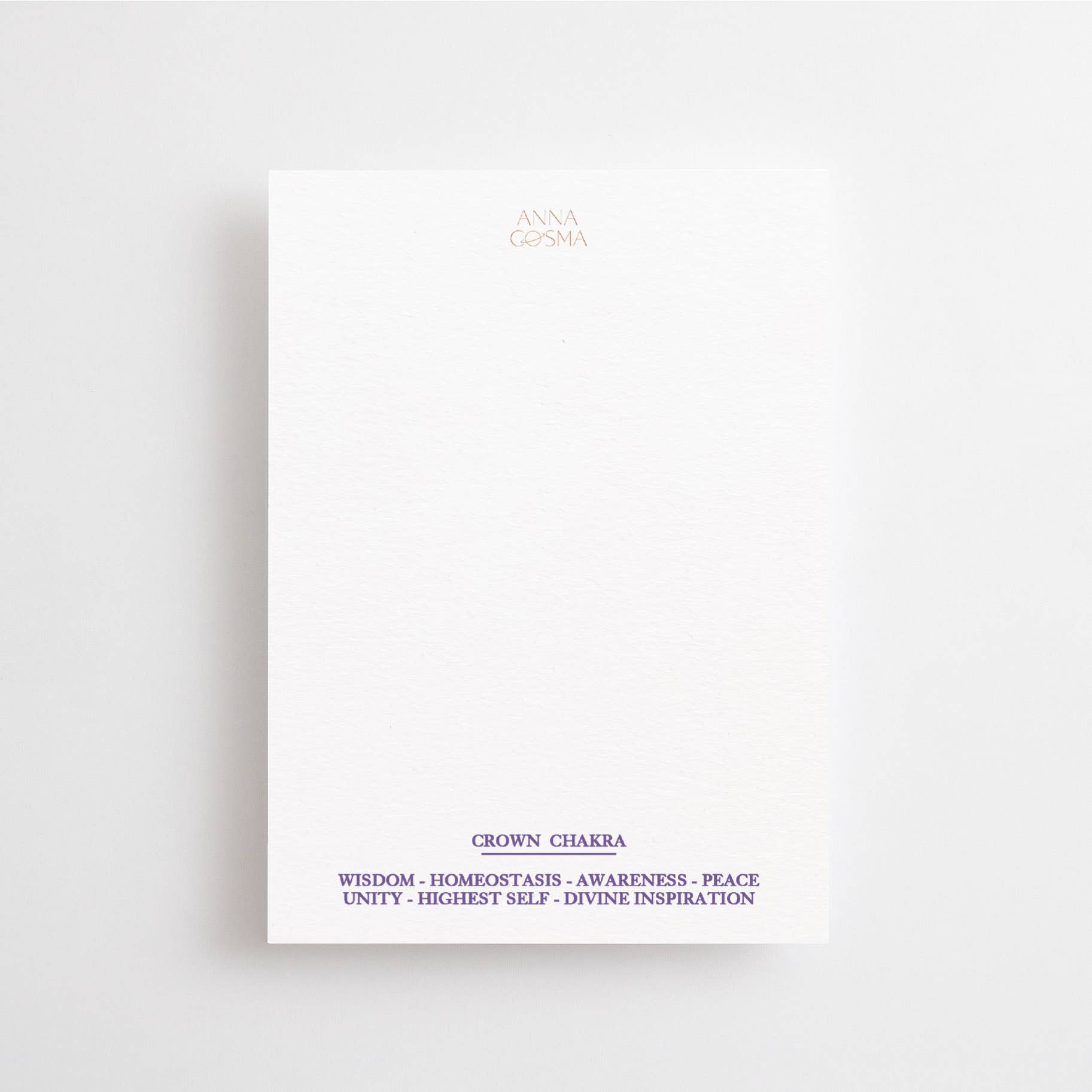 Anna Cosma - Venta al por mayor Tarjeta postal - MANTENTE EN TU LÍNEA TEMPORAL MÁS ELEVADA - TARJETA CHAKRA - 7. LOTO CORONA1