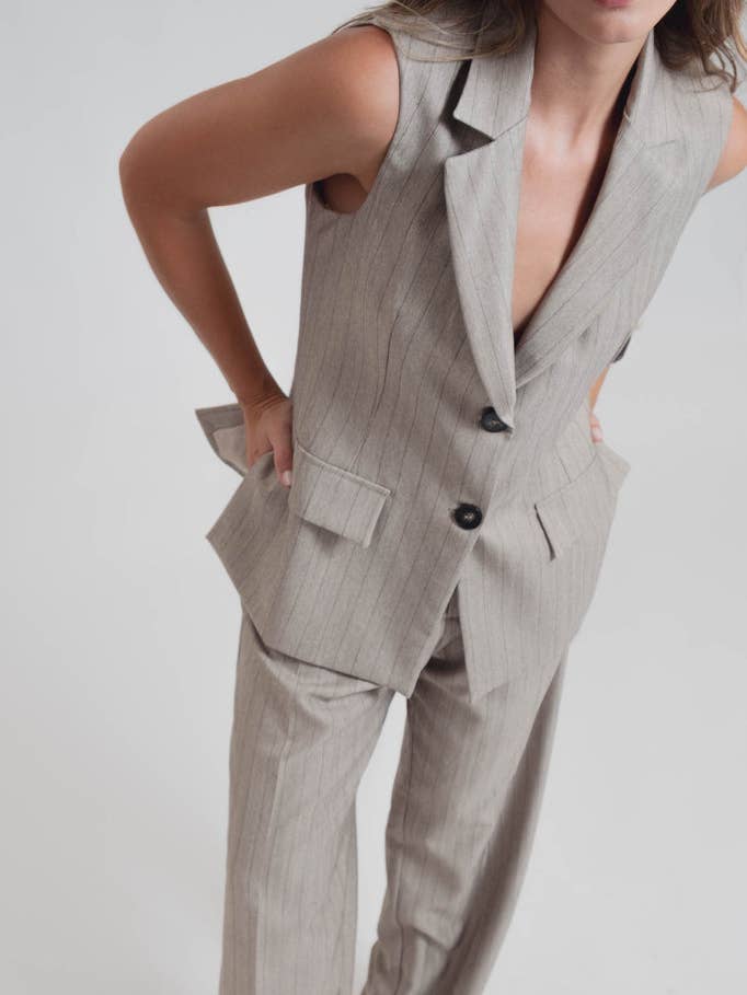PINSTRIPE VEST for wholesale by Javier Teruel García - InfinityWear