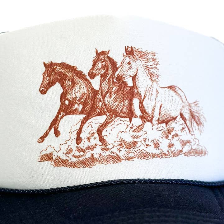 Not From Malibu - Wholesale Trucker Hat - Women's - Wild Horses Trucker Hat6