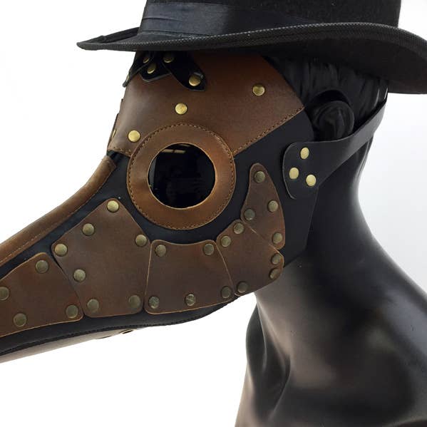 Bruin Steampunk Pestmasker voor wholesale door KBW Global Corp.