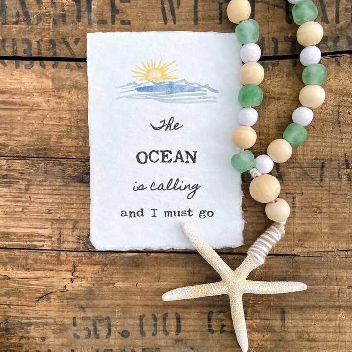 Alison Rose Vintage – wholesale Konsttryck – havet kallar offerttryck på handgjort bomullspapper1