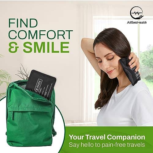AllSett Health - Wholesale Hot/Cold Compress - 4 Pack Reusable Soft Fleece Ice Packs for Injuries - BLACK