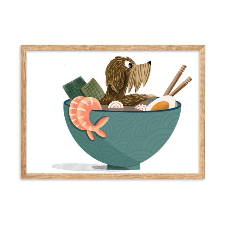 Kunstdruk „Sausage Ramen” voor wholesale door Meet Wilma