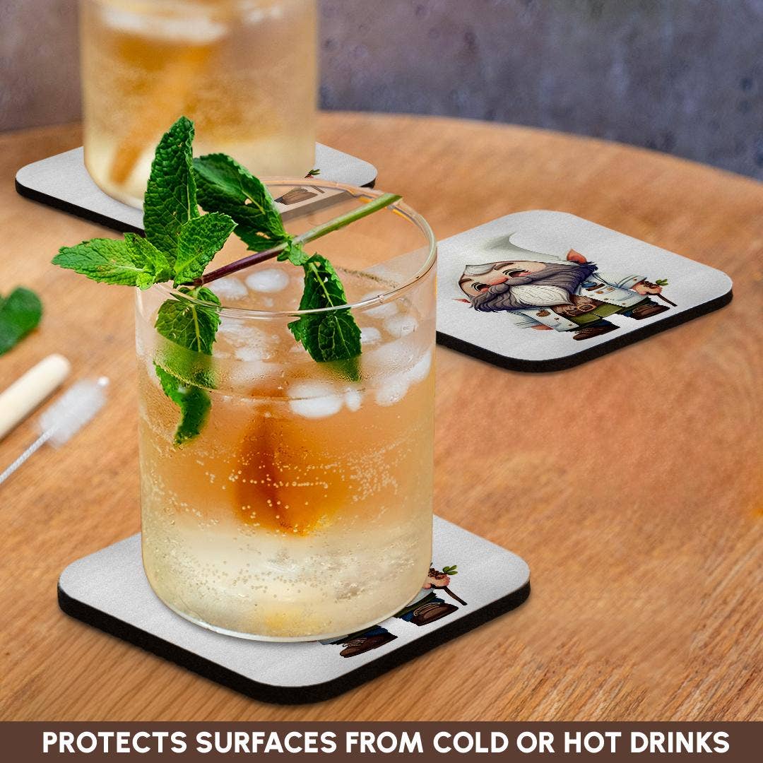 3dRose – wholesale Underlägg – 3dRose, Söt doktor-tomte illustration, Underlägg9